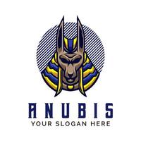 Anubis god logo ontwerp vector mascotte sjabloon