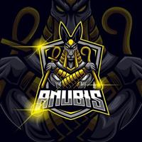 Anubis esport logo sjabloon vector