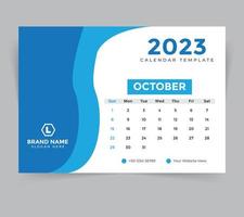 bureau kalender sjabloon voor nieuw jaar 2023 vector