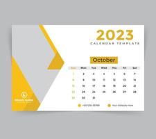 bureau kalender sjabloon voor nieuw jaar 2023 vector