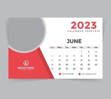 bureau kalender sjabloon voor nieuw jaar 2023 vector