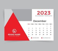 bureau kalender sjabloon voor nieuw jaar 2023 vector