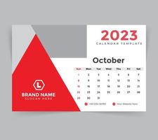 bureau kalender sjabloon voor nieuw jaar 2023 vector