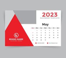 bureau kalender sjabloon voor nieuw jaar 2023 vector