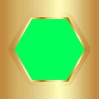 groen scherm achtergrond met gouden geometrisch. vector