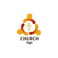 religieus logo met christen elementen voor branding, vector