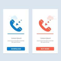 telefoontje communicatie inkomend telefoon blauw en rood downloaden en kopen nu web widget kaart sjabloon vector