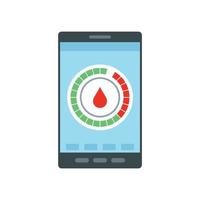 menstruatie- mobiel kalender icoon, vlak stijl vector