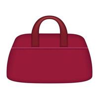 rood koffer icoon, realistisch stijl vector