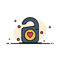 label liefde hart bruiloft bedrijf vlak lijn gevulde icoon vector banier sjabloon