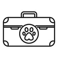 hond gereedschap doos icoon, schets stijl vector