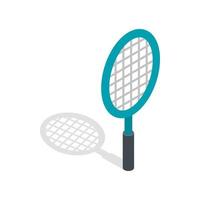 tennis racket icoon, isometrische 3d stijl vector