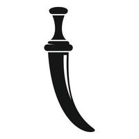 Arabisch zwaard icoon, gemakkelijk stijl vector