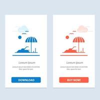 strand palm boom voorjaar blauw en rood downloaden en kopen nu web widget kaart sjabloon vector
