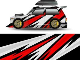 vector racing achtergrond voor mini camper auto inpakken stickers en meer