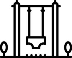 lijnpictogram voor schommel vector