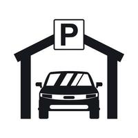 auto parkeren icoon, gemakkelijk stijl vector