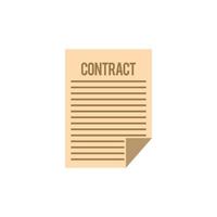 contract icoon in vlak stijl vector