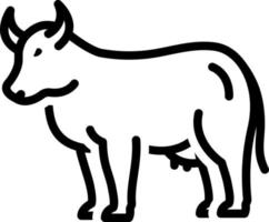 lijn pictogram voor koe vector