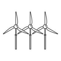 wind turbine generator icoon, schets stijl vector