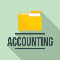accounting map logo, vlak stijl vector
