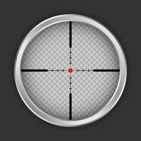 crosshair scherpschutter icoon, realistisch stijl vector