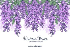Hand Getrokken Wisteria Flower Vector Achtergrond