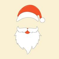 de gezicht van een schattig de kerstman claus .vector in tekenfilm stijl. allemaal elementen zijn geïsoleerd vector