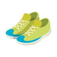 groen sportschoenen icoon, isometrische 3d stijl vector