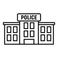 Politie station icoon, schets stijl vector
