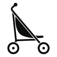 weinig kinderwagen icoon, gemakkelijk stijl vector