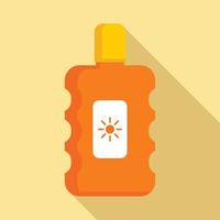 zonnescherm fles icoon, vlak stijl vector