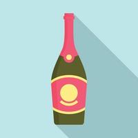 cabernet Champagne icoon, vlak stijl vector