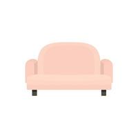 fauteuil sofa icoon, vlak stijl vector