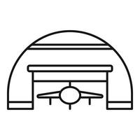 opslagruimte hangar icoon, schets stijl vector