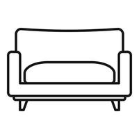 sofa fauteuil icoon, schets stijl vector