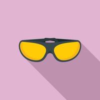 beschermen bril icoon, vlak stijl vector