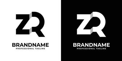 brief zr of rz monogram logo, geschikt voor ieder bedrijf met zr of rz initialen. vector