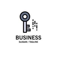 internet veiligheid sleutel bedrijf logo sjabloon vlak kleur vector