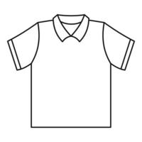 schoon polo overhemd icoon, schets stijl vector