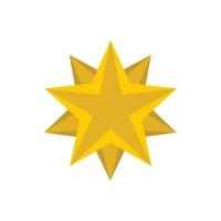 gouden ster icoon, vlak stijl vector