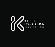 k typografie logo ontwerp vector