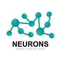 neuron logo, molecuul logo ontwerp, vector en, sjabloon illustratie