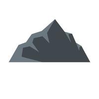 exploratie van berg icoon, vlak stijl. vector