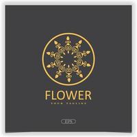 luxe goud mandala bloem logo bussines ontwerp premie elegant sjabloon vector eps 10