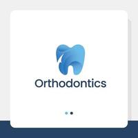 orthodontie logo ontwerp vector