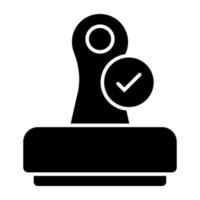 een uniek design icoon van stamp vector