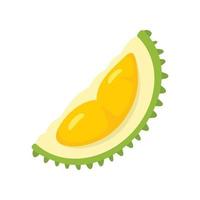 durian vers stuk icoon, vlak stijl vector