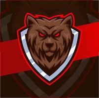 boos beer mascotte esport logo ontwerp voor gaming en sport logo vector