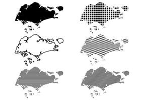 Gratis Singapore Kaart vectoren